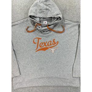 Texas Longhorns Cowl Neck Campus Hoodie Sweatshirt‎ (Women's 2XL) Sparkle Gray